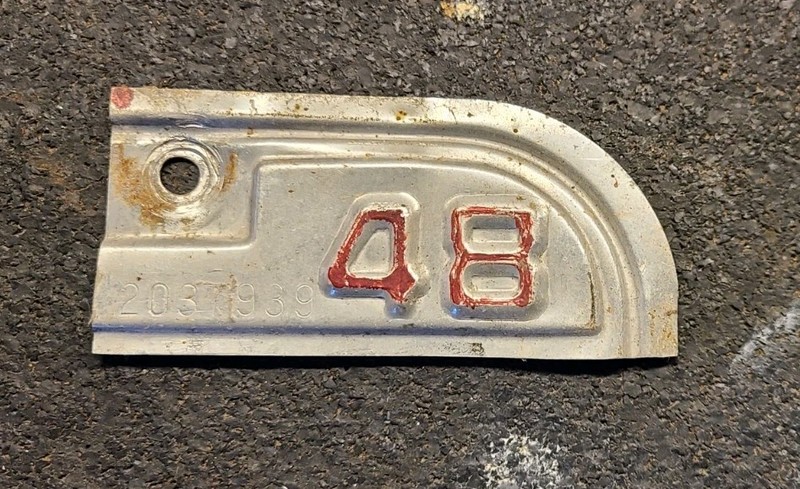 1948 RARE - ORIGINAL California Car/Truck License Plate Metal Tag for 1947 Plate