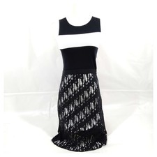 NO TARIFF Chanel Dress Ladies Cotton Rayon Nylon Polyester 4480080