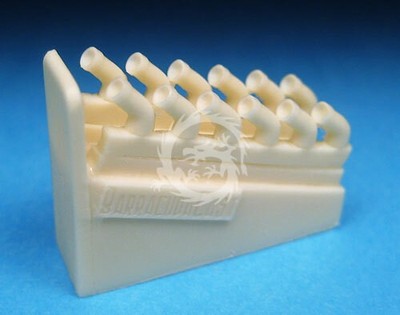 Zestaw Spitfire Mk. XIX Tubular Exhausts BarracudaCast BR48092 skala 1/48