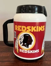 Vintage Washington Redskins Mug Cup 64 Oz Insulated Thermos Lid Whirley