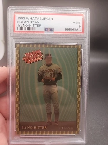 1993  Whataburger Nolan Ryan 1st No hitter PSA 9