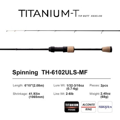PURELURE TITANIUM-T Titanium Tip BFS Fishing Rod Cast/Spin 2-Piece