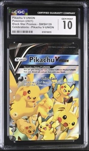 CGC 10 Pikachu V-union Swsh139 Celebrations - Black Star Promos Pokemon Gem Mint