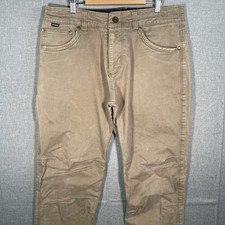 KUHL Rydr PANTS Mens Size 33x31 Tan Vintage Patina Dye Color Hiking Outdoor Fade