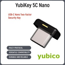 NEW Yubico 5C Nano Two Factor Authentication USB Security Key