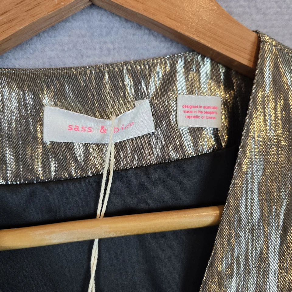 Платье женское Sass & Bide 14 AU Night At the Ritz золотистый металлик мини коктейль  - Изображение 4 из 4