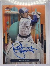 2025 Topps Finest Robin Yount Orange Refractor FA-RY #/25 Brewers Autograph