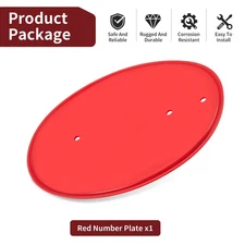Red Front Side Number Plate For Honda XR75 1974-1976 1977 1978 / MR50 1974-1975