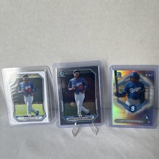 2026 Topps Bowman Chrome Josue de Paula Insert Refractor Base Chrome 3 Card Set