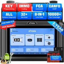 XTOOL X100 PADS V2.0 OBD2 Scanner Diagnostic Key Programmer FCA Autoauth Tool