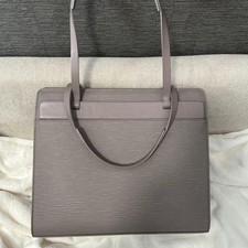 Louis Vuitton Gray Epi Leather Tote Bag with Interior Pocket Excellent Condition