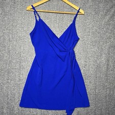 Show Me Your MuMu Womens Romper Dress Small. Cobalt Blue. Wrap Dress.