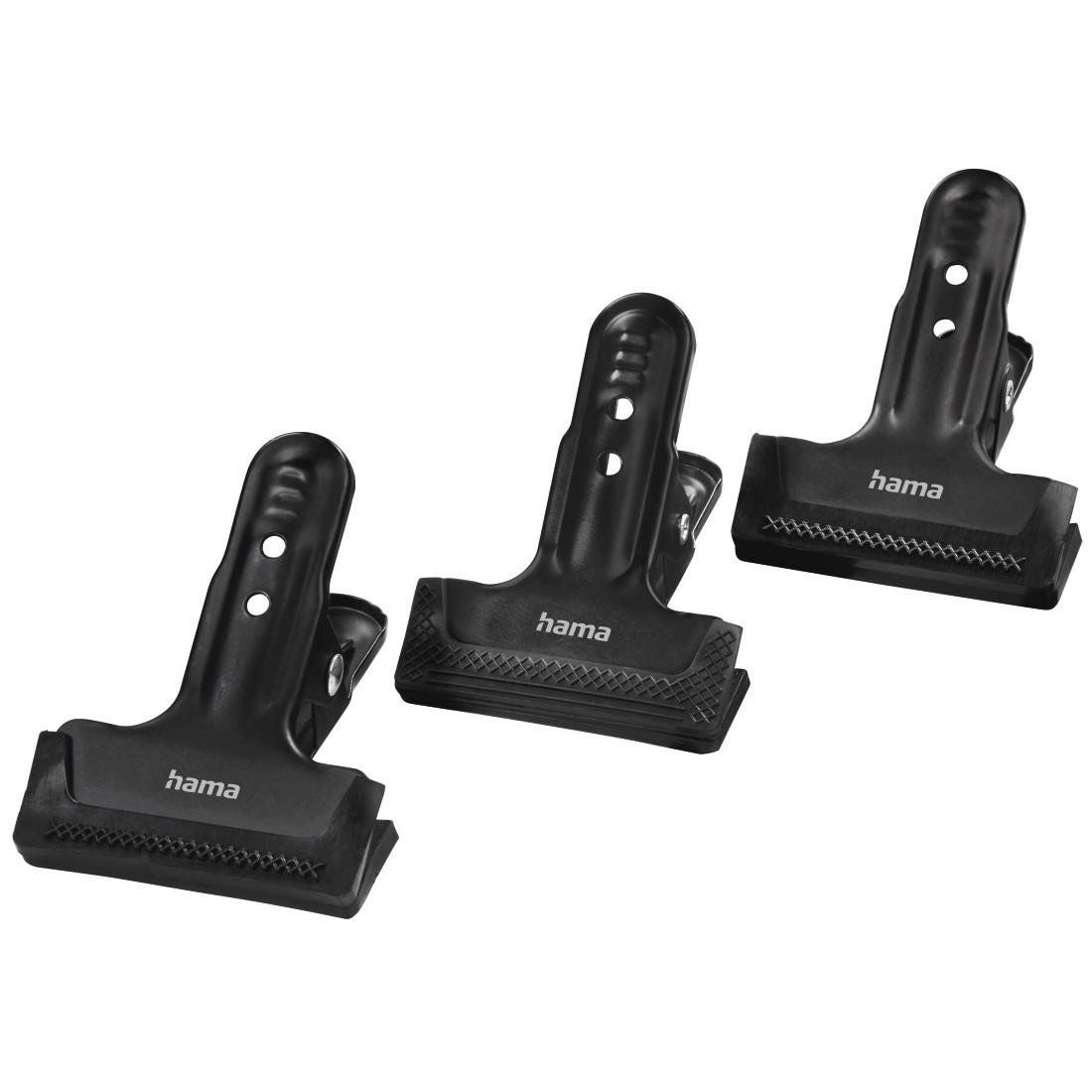 Hama Pince studio 40 lot de 3 pinces de serrage noires pour studio photo