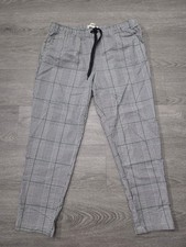 L.O.G.G. Ankle Dress Pants Women Gray, White, Green Checkered Trousers - Size 12