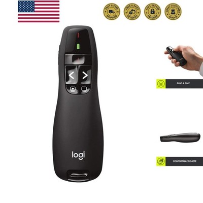 Wireless Presenter R400, USB-A PowerPoint Clicker with Laser Pointer, Wireles...