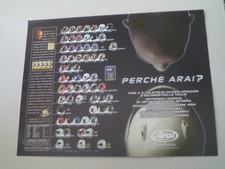 advertising Pubblicità 1999 CASCO HELMET ARAI RX-7XX/QUANTUM-F/NR-3/FREEWAY/SZ