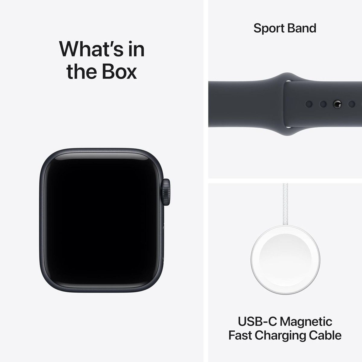 Apple Watch SE 3 44mm GPS Midnight w/ M/L Midnight Sport Band
