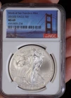 AMERICAN SILVER EAGLE 2012 S NGC MS 69 1 TROY OZ