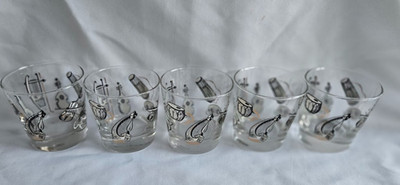 Libbey Musical Instruments Low Ball Rocks Whiskey Cocktail Glasses - Set of 5