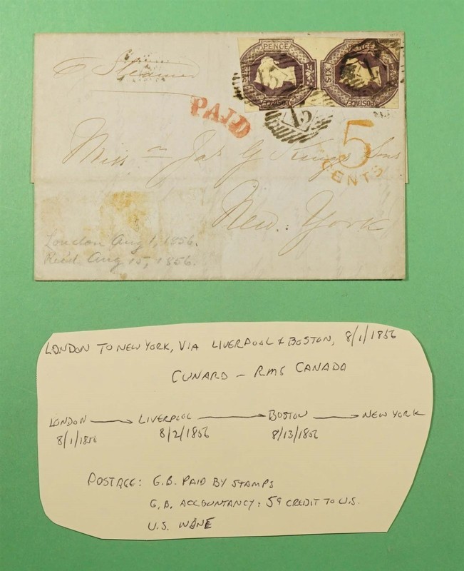 DR WHO 1856 GB F/L RMS CANADA SHIP LONDON TO USA R71119