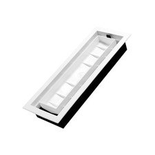 Inte-Grates 4 in. x 12 in. Customizable Plastic Floor Register in Textured White
