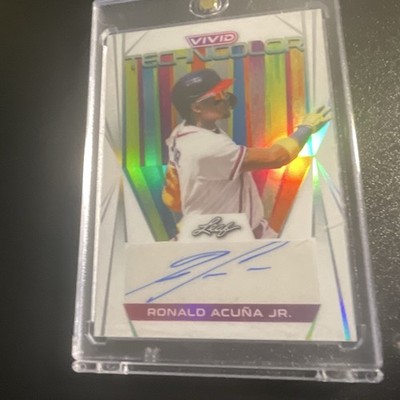 Leaf 2022 Vivid Technicolor Ronald Acuña Jr. #T-RAJ White /25 Auto