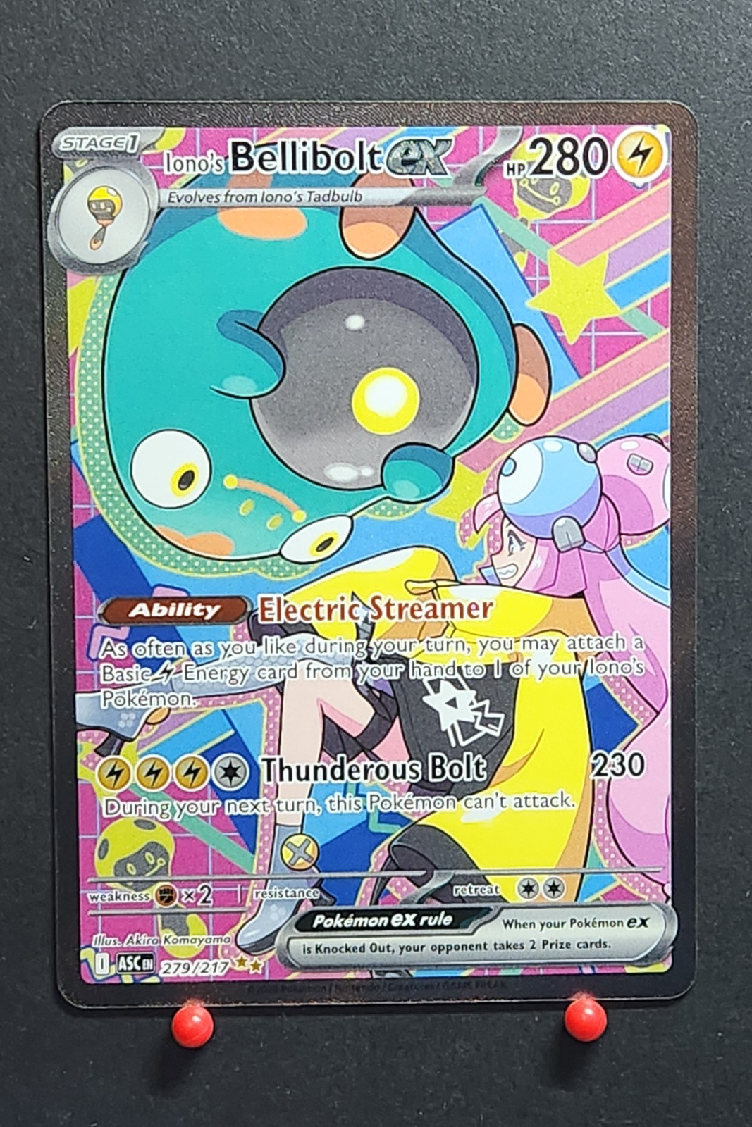 Iono's Bellibolt ex 279/217 Pokemon Ascended Heroes Full Art Holo 2026 - NM