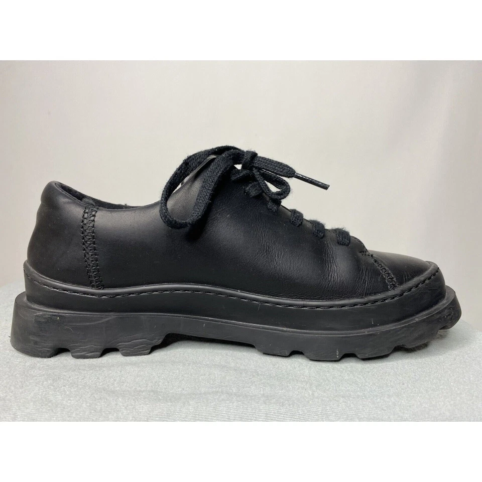 Camper Brutus Black Formal Shoes for Women 38 US 7.5 Leather Lace Up Sneakers - Image 2 of 4