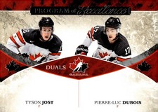 Tyson Jost Pierre-Luc Dubois Program of Excellence 2017-18 UD The Cup Blank Back