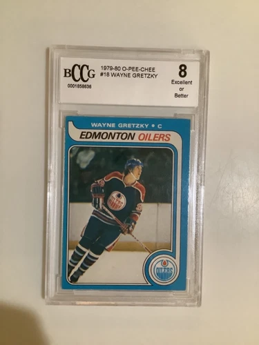 1979-80 O-Pee-Chee #18 Wayne Gretzky Rookie Card BGS BCCG 8 Excellent