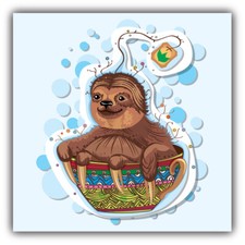 Abstract Sloth Cartoon Animal Car Bumper Sticker Decal - "SIZES"