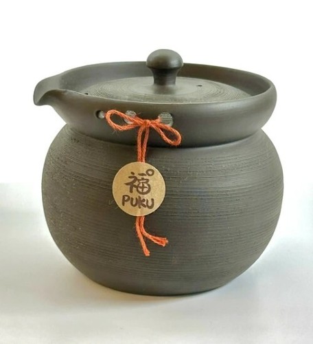 Tokoname Japanese Teapot PUKU Black clay Kyusu 400ml NO201 by Sekiryu kiln New - Picture 3 of 10