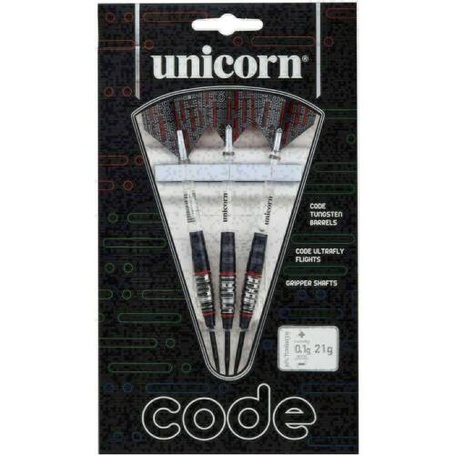 Unicorn Darts Code Red Steel Tip Dart Set 80% Tungsten