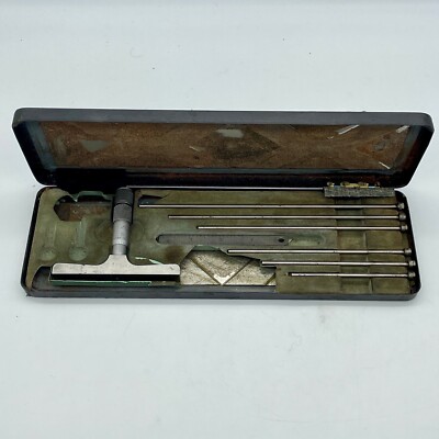 Moore & Wright 0 To 6'' Imperial Depth Micrometer Complete Set No Spanner Wrench