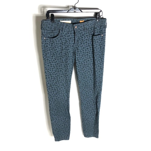 Stet Blue Leopard Jeans Size 
