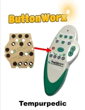 ButtonWorx™ Button Repair Pad for TEMPURPEDIC ERGO RAVEN Remote Control