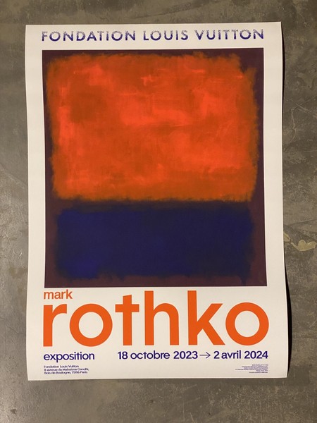 Cartel Mark Rothko para la exposición en la fundación Louis Vuitton 2023/24