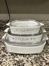 1968 corning ware leaves set
