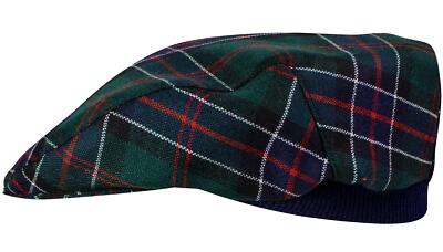 Herren Schottenkaro flache Kappe Sinclair Jagd modern Schottenkaro schottisch hergestellt Mütze