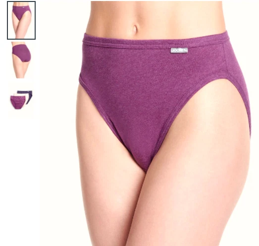Women's Jockey 3-Pack French Cut (PLUM HEATHER ASST) Cotton Comfort Underwear - Image 3 of 4