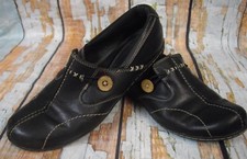 Clarks 35062 Bendables Slip On Split Toe Buttons Loafers Women's US 8 1/2M BONUS