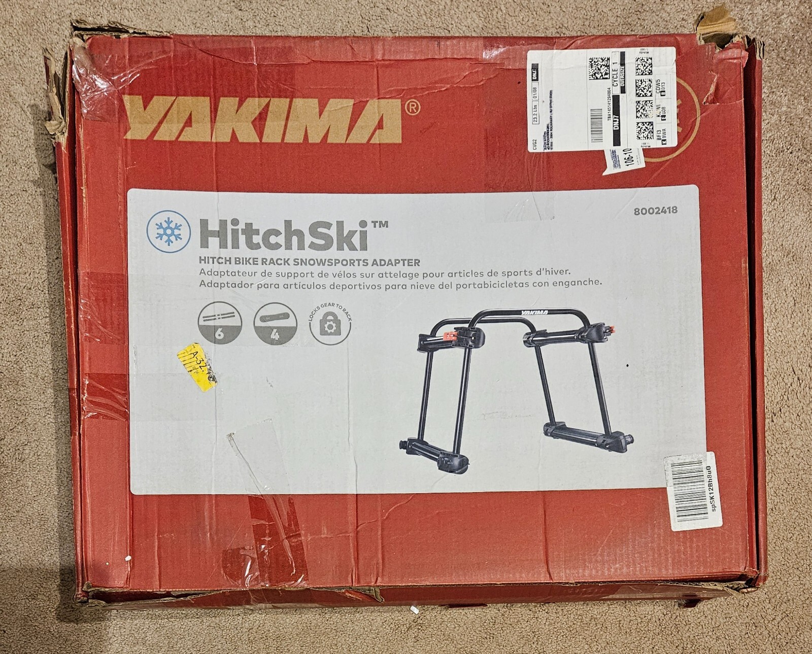 Yakima HitchSki ski and snowboard rack p/n 8002418 eBay