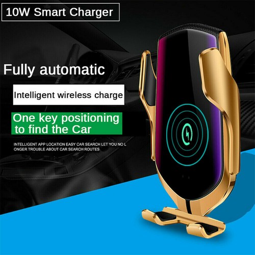 R1 Infrared Smart Sensor Auto Clamp Air Vent Car Phone Holder Wireless Charger - Picture 5 of 9