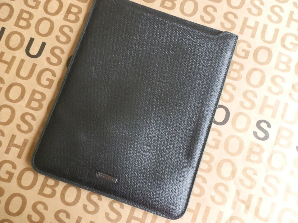 New Hugo Boss Tablet Ipad Samsung Acer Black Leather Case Cover Sleeve Wallet - Image 3 of 4