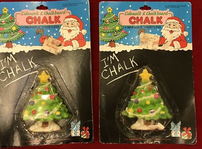 Noteworthy Christmas Tree Shape 3D Sidewalk Chalk Stocking Stuffer NOS Read