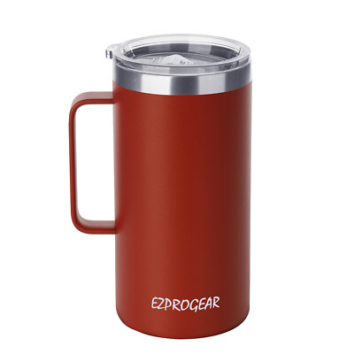 40 oz Stainless Steel Large Coffee Mug Double Wall Insulated Beer Tumbler w/ Lid