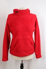 Mountain Hardwear S Red Fuzzy Fleece Hooded Pullover Jacket USA Made
