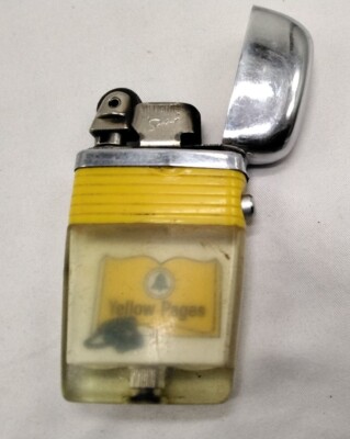 Vintage Scripto Vu-Lighter  Find It Fast In The Yellow Pages  Lighter Great Cond
