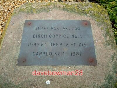 PHOTO  CAP : BIRCH COPPICE NO.1 SHAFT ONE OF TWO SHAFT CAPS FOUND ADJACENT TO TH