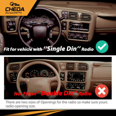 Dash Bezel Single Din Tan Fit For 1998-2004 Chevy S-10 GMC Sonoma